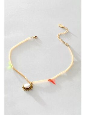 Free People Ariana Ost Sunlight Choker in Citrine NWT Sun Charm Bohemian Dainty